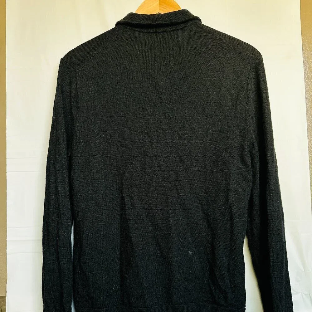 Banana Republic Lux Extra Fine Marino Wool 3 Quarters Zip Up Size M